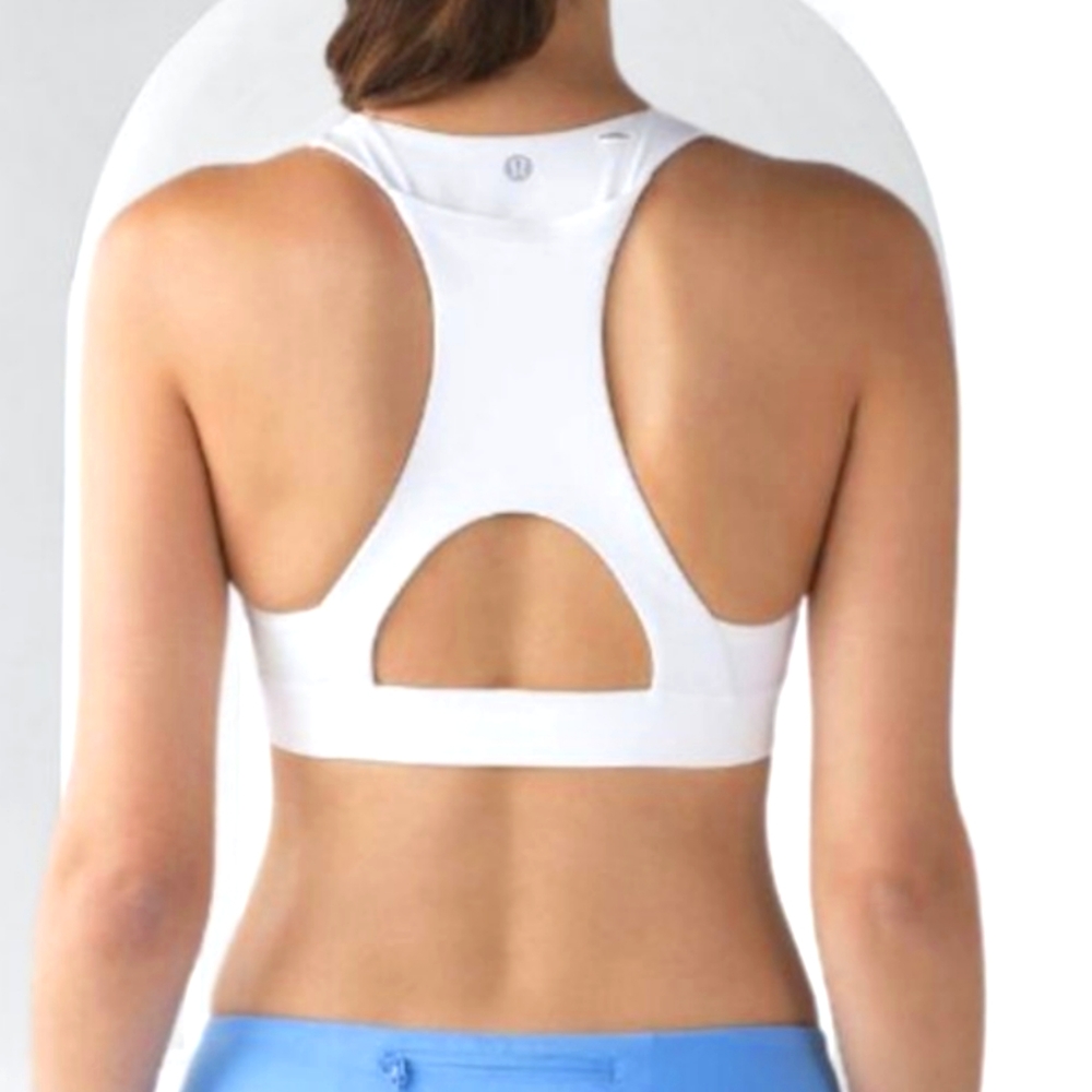 Lululemon Pace Perfect Bra in White Size 8